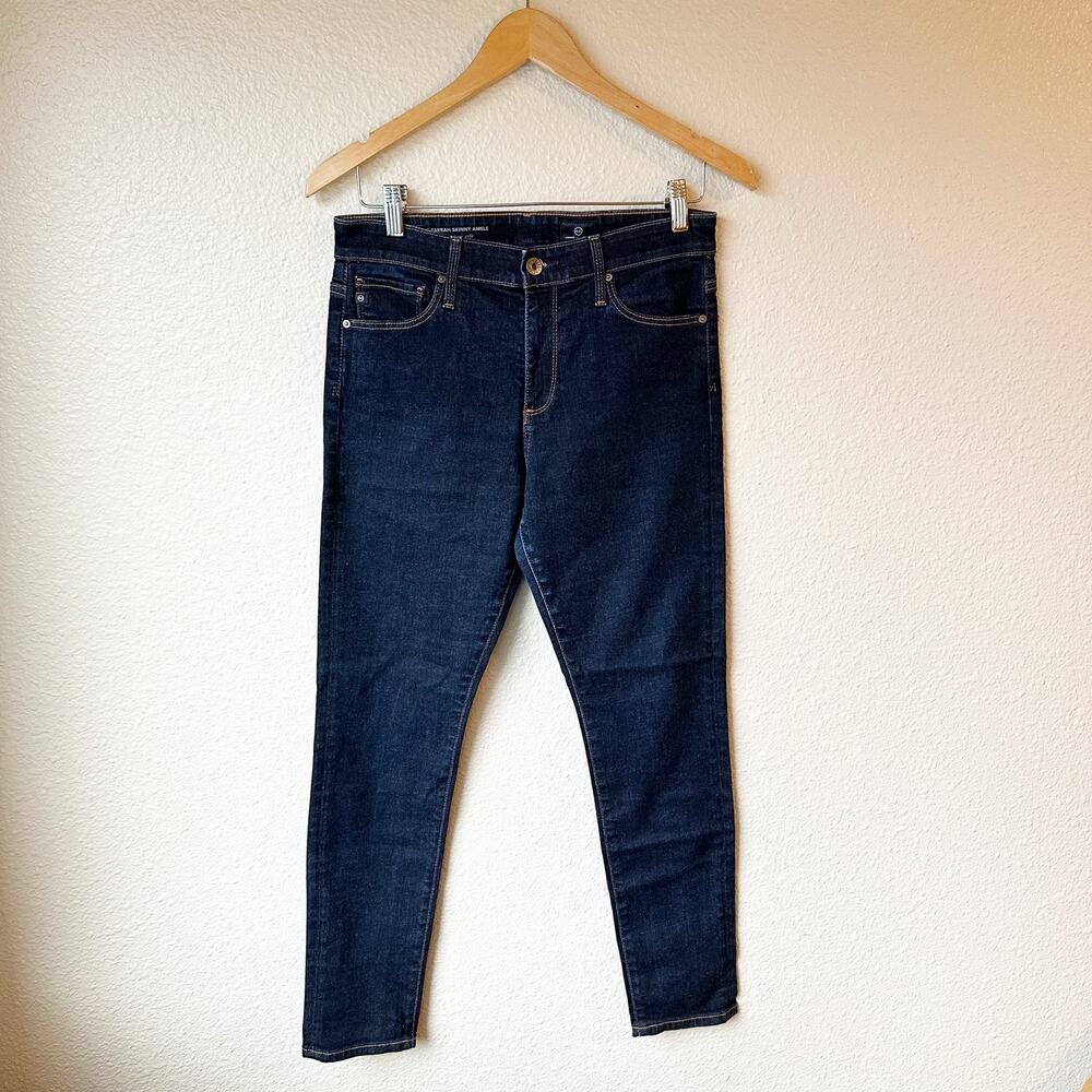 AG Farrah Skinny Ankle Jeans Women's 28R Dark Wash High Rise Stretch Denim